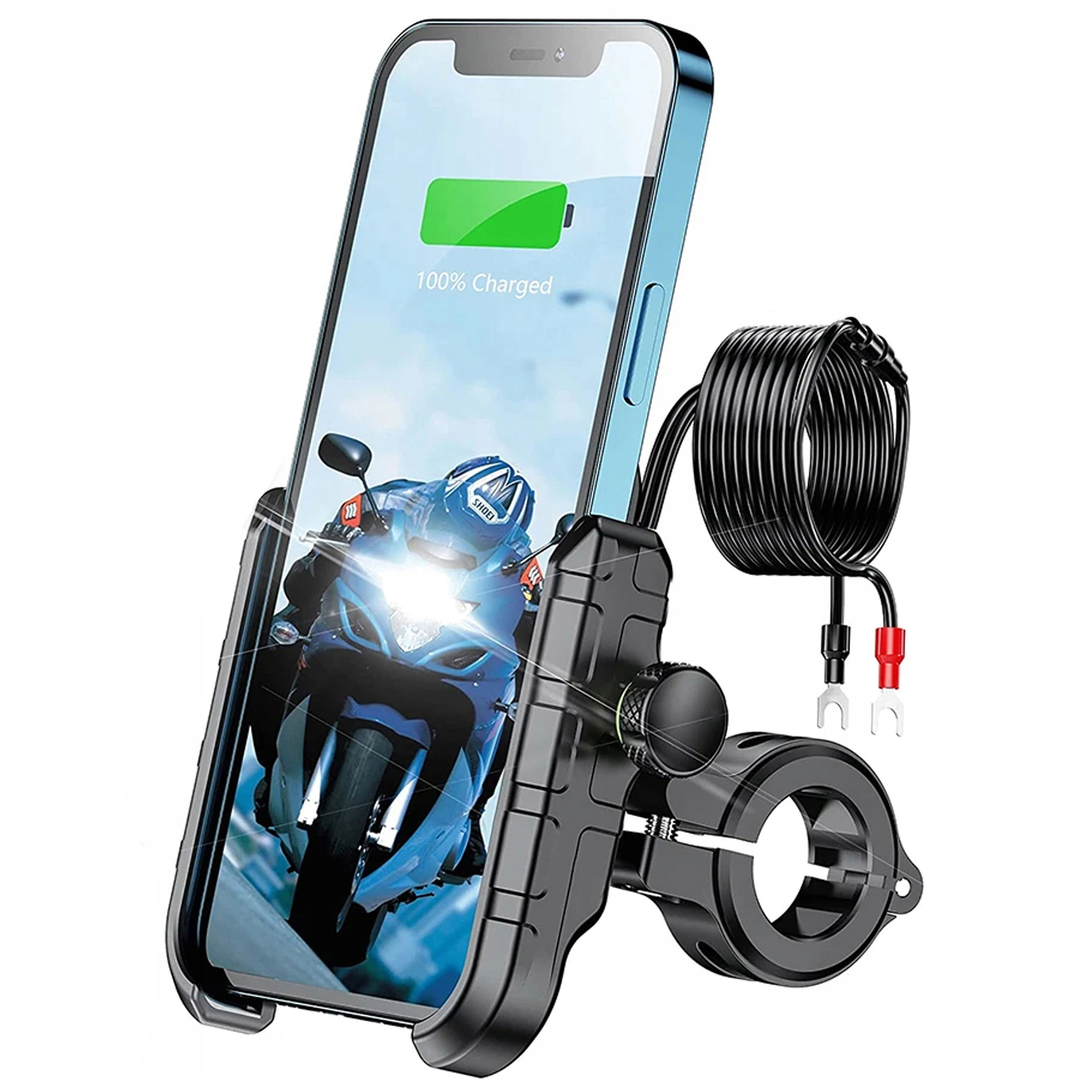 Uchwyt motocyklowy na telefon Kewig KWG-M8 z ładowarką QC 3.0