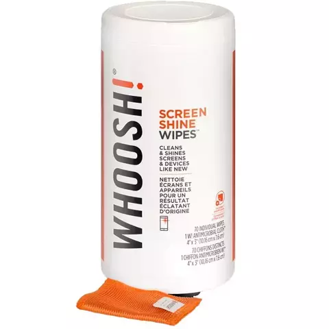 Whoosh Wipes - chusteczki do czyszczenia ekranów (70 sztuk)