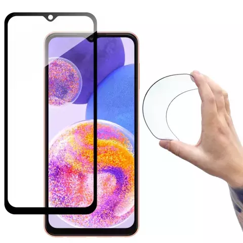 Wozinsky Full Cover Flexi Nano folia szklana szkło hartowane z ramką Samsung Galaxy A23 przezroczysty