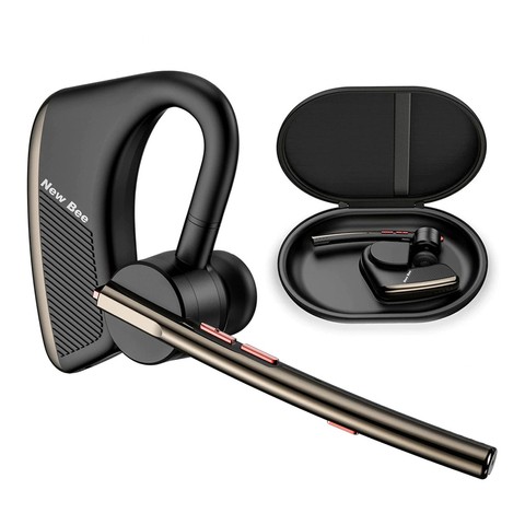 Zestaw słuchawkowy bezprzewodowy słuchawka Bluetooth 5.2 z pokrowcem dla kierowcy 15-20m czarny