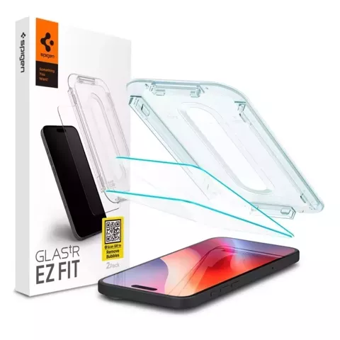 2x Szkło Hartowane Spigen Glas.Tr ”Ez Fit” 2-Pack do iPhone 16 Pro Clear