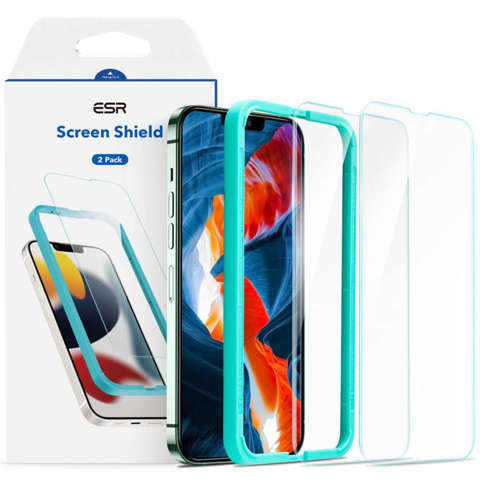 2x Szkło hartowane ESR Screen Shield do Apple iPhone 13/ 13 Pro/ 14 Clear