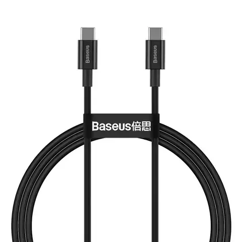 Baseus Superior kabel przewód USB Typ C - USB Typ C szybkie ładowanie Quick Charge / Power Delivery / FCP 100W 5A 20V 1m czarny (CATYS-B01)