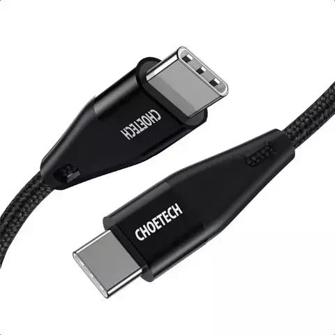 Choetech kabel przewód USB Typ C - USB Typ C Power Delivery 60W 3A 1,2m czarny (XCC-1003)