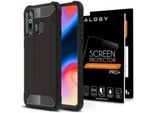 Etui Alogy Hard Armor do Samsung Galaxy A60/M40 czarne + Szkło Alogy