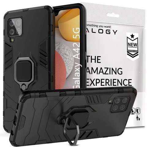 Etui Alogy Stand Ring Armor do Samsung Galaxy A42 5G czarne