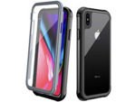 Etui Alogy pancerne rugged Full-body do Apple iPhone XS Max Szaro-czarne