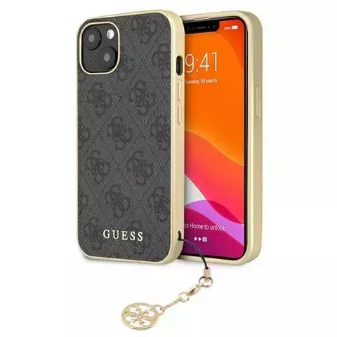 Etui Guess GUHCP13MGF4GGR do Apple iPhone 13 6,1" szary/grey hardcase 4G Charms Collection