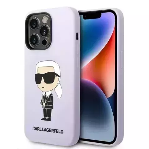 Etui Karl Lagerfeld KLHCP14XSNIKBCU do iPhone 14 Pro Max 6,7" hardcase Silicone Ikonik purpurowy/purple