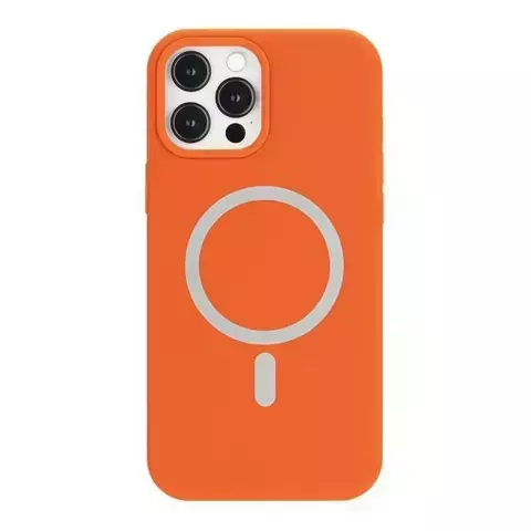 Etui Mercury MagSafe Silicone do iPhone 12 mini 5,4" pomarańczowy/orange