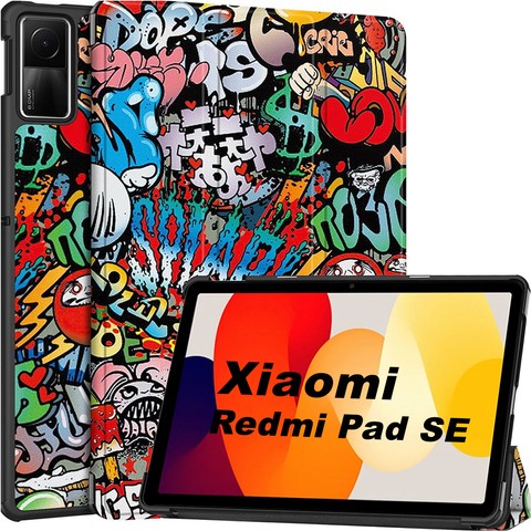 Etui do Xiaomi Redmi Pad SE 2023 11" Smart Case Cover z klapką obudowa futerał pokrowiec Graffiti