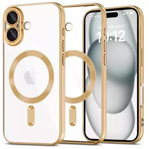 Etui do iPhone 16 MagFlex MagSafe na telefon Shiny Gold