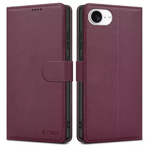 Etui do iPhone 16e Tech-Protect Wallet Mulberry