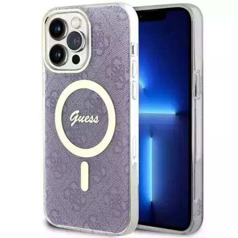 Etui na telefon Guess GUHMP14XH4STU do Apple iPhone 14 Pro Max 6,7" purpurowy/purple hardcase 4G MagSafe