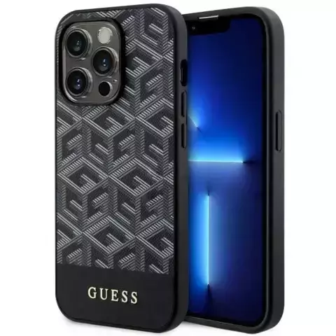 Etui na telefon Guess GUHMP14XHGCFSEK do Apple iPhone 14 Pro Max 6,7" czarny/black hardcase GCube Stripes MagSafe