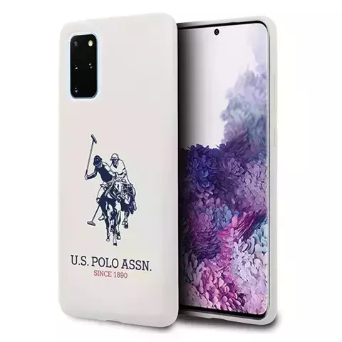 Etui na telefon US Polo Silicone Collection do Samsung Galaxy S20 Plus biały/white