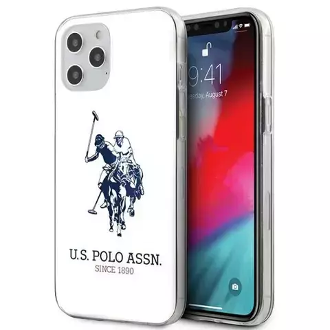 Etui na telefon US Polo USHCP12LTPUHRWH do Apple iPhone 12 Pro Max biały/white Shiny Big Logo