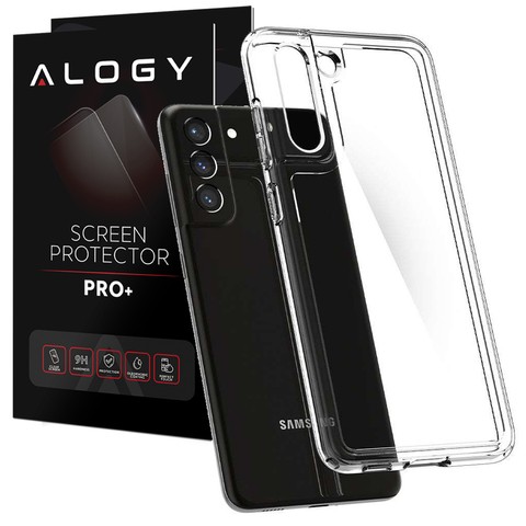 Etui na telefon do Samsung Galaxy S21 FE case Spigen Ultra Hybrid Crystal Clear + Szkło