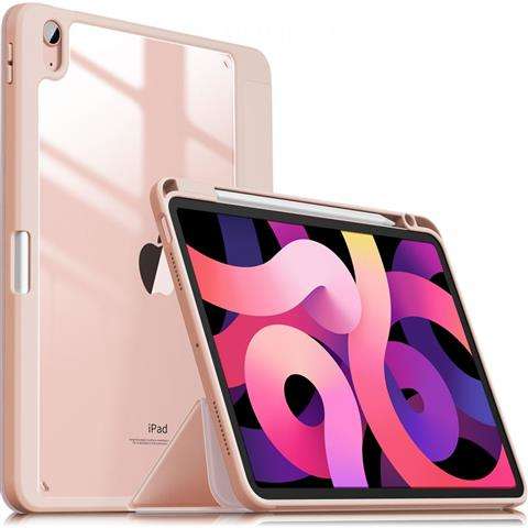 Etui ochronne Infiland Crystal Case Pencil do Apple iPad Air 10.9" 4/5 (2020/2022) Air 11" 6 (2024) Pink