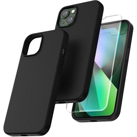 Etui ochronne do telefonu Alogy Thin Soft Case do Apple iPhone 13 Mini czarne + Szkło