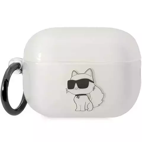 Etui ochronne na słuchawki Karl Lagerfeld KLAP2HNCHTCT do Apple AirPods Pro 2 cover transparent Ikonik Choupette