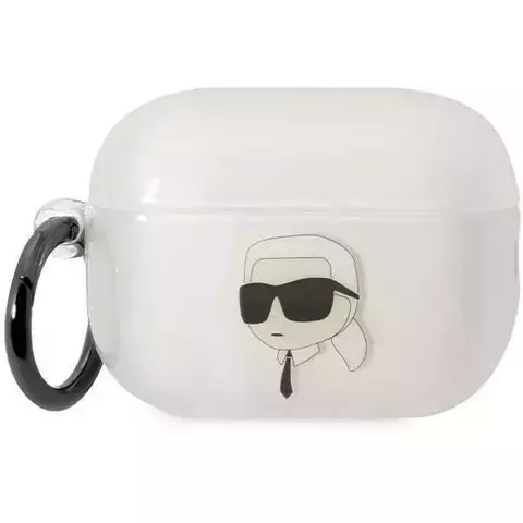 Etui ochronne na słuchawki Karl Lagerfeld KLAP2HNIKTCT do Apple AirPods Pro 2 cover transparent  Ikonik Karl Lagerfeld