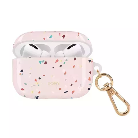 Etui ochronne na słuchawki UNIQ etui Coehl Terrazzo do Apple AirPods Pro różowy/blush pink