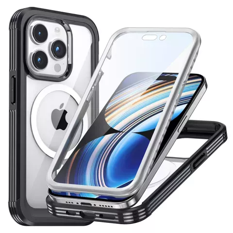 Etui ochronne na telefon do Apple iPhone 16 Pro Alogy Shield360 MagCase™️ do MagSafe obudowa z ochroną wyświetlacza i aparatu Czarne