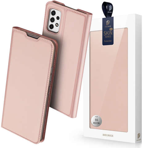 Etui ochronne z klapką Dux Ducis Skin Pro skórzane do Samsung Galaxy A53 5G Rose Gold