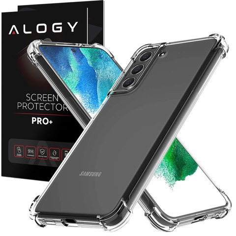 Etui pancerne ShockProof Alogy Case do Samsung Galaxy S22 Plus Clear + Szkło