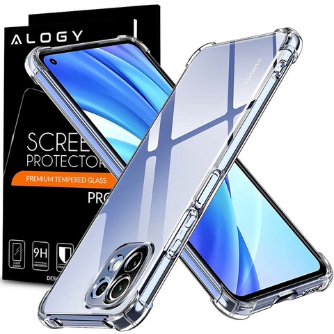 Etui pancerne ShockProof Alogy do Xiaomi Mi 11 Lite przezroczyste + Szkło