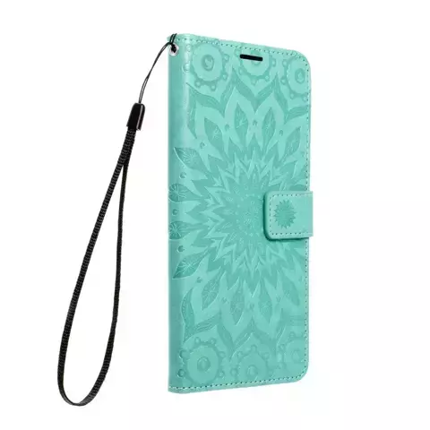 Etui z klapką zamykane Kabura MEZZO Book do iPhone 15 Pro Max mandala zielony