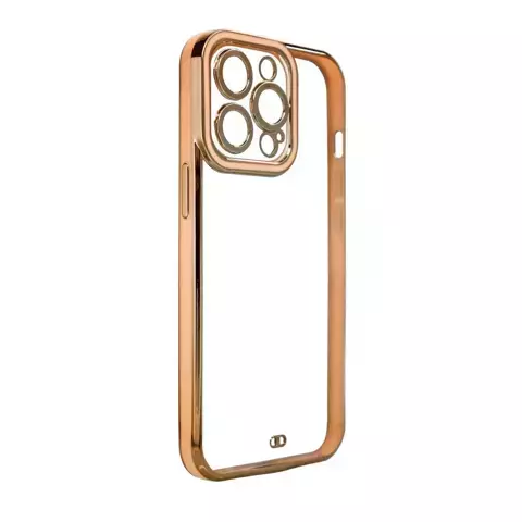 Fashion Case etui do iPhone 12 Pro żelowy pokrowiec ze złotą ramką złoty