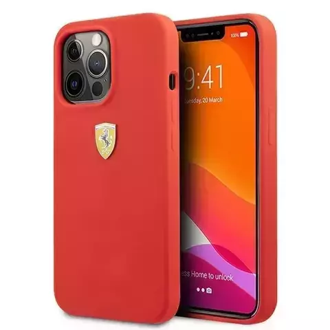 Ferrari FESSIHCP13XRE iPhone 13 Pro Max 6,7" czerwony/red hardcase Silicone