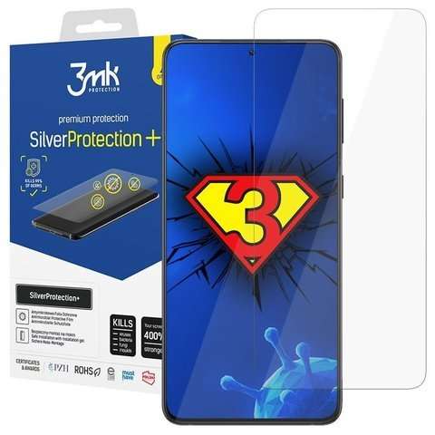 Folia antywirusowa na cały ekran Silver Protection 3mk 7H do Galaxy S21 Plus