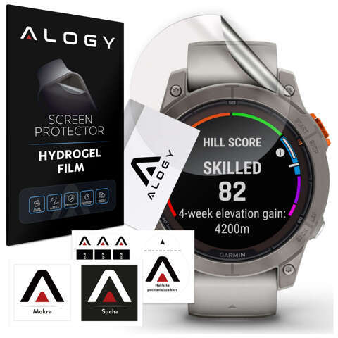Folia ochronna Hydrożelowa hydrogel Alogy do smartwatcha do Garmin Fenix 7 Pro