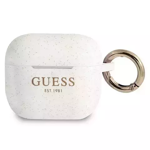 Guess GUA3SGGEH AirPods 3 cover biały/white Silicone Glitter