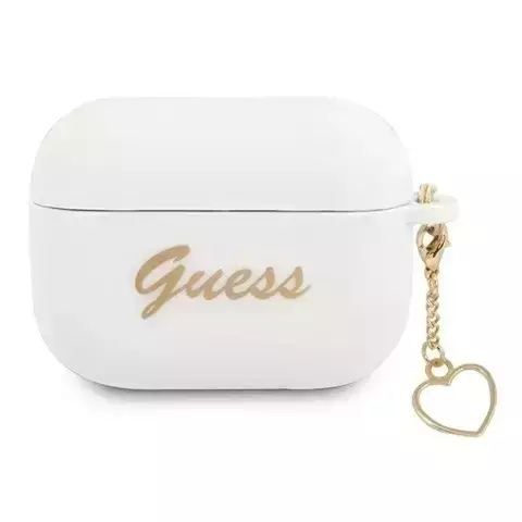 Guess GUAPLSCHSH AirPods Pro cover biały/white Silicone Charm Collection