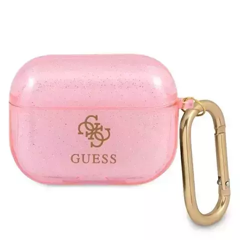 Guess GUAPUCG4GP AirPods Pro cover różowy/pink Glitter Collection