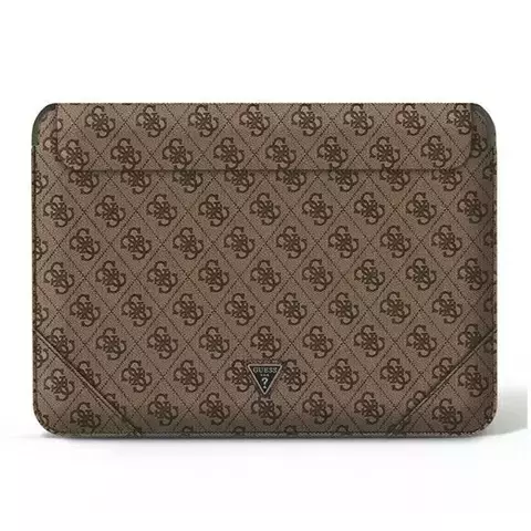 Guess Sleeve GUCS16P4TW 16" brązowy /brown 4G Uptown Triangle logo