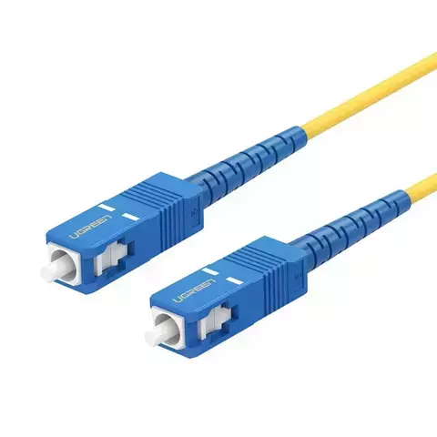 Jednomodowy kabel UGREEN SC-SC patchcord światłowód 3 m sieciowy żółty (70664 NW131)