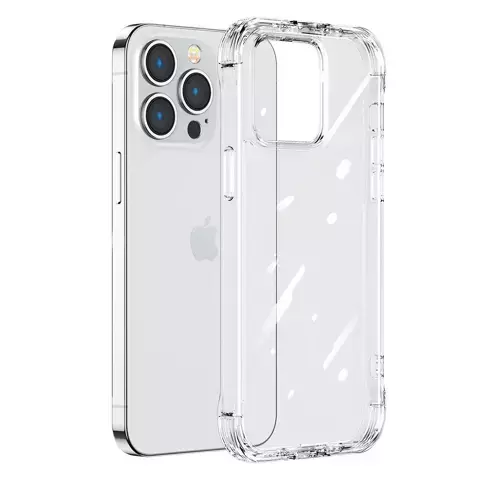 Joyroom Defender Series etui pokrowiec do iPhone 14 Plus pancerna obudowa z haczykami podstawką przezroczysty (JR-14H3)