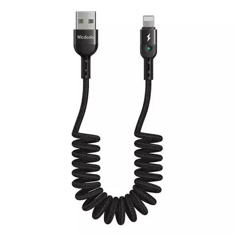 Kabel USB do Lightning, Mcdodo CA-6410, sprężynowy, 1.8m (czarny)