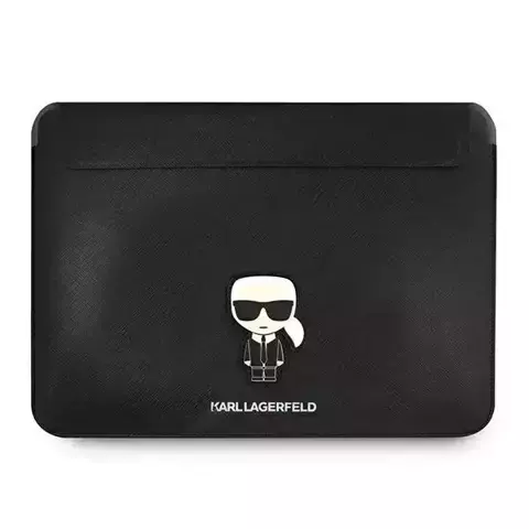 Karl Lagerfeld Sleeve KLCS16PISFBK 16" czarny/black Saffiano Ikonik Karl