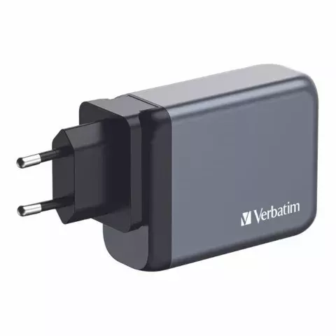 Ładowarka sieciowa Verbatim GaN 100W 3xUSB-C/USB-A + Adapter