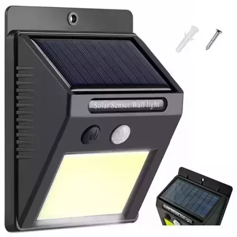 Lampa solarna LED  z czujnikiem ruchu i zmierzchu zewnętrzna 48 LED COB