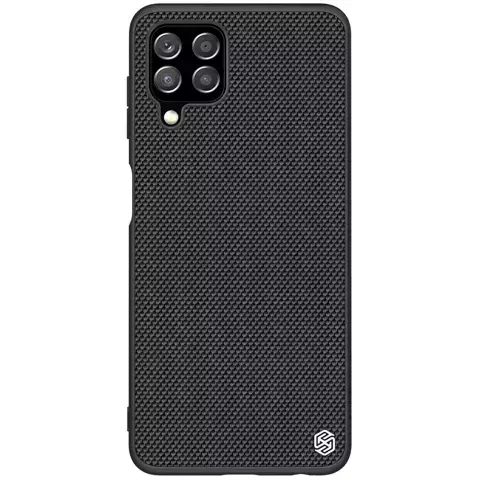 Nillkin Textured Case wytrzymałe wzmocnione etui z żelową ramką i nylonem na tyle Samsung Galaxy A22 4G czarny