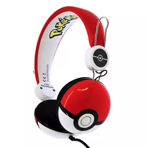 OTL Słuchawki Przewodowe dla Dzieci Pokemon Pokeball Czerwone