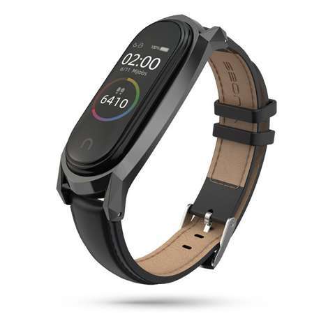 Pasek Herms do Xiaomi Mi Smart Band 5/6/6 NFC Black