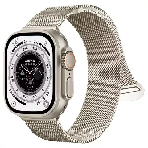 Pasek stalowy Alogy bransoleta do Apple Watch 42/44/45/49mm stal nierdzewna Księżycowa Poświata